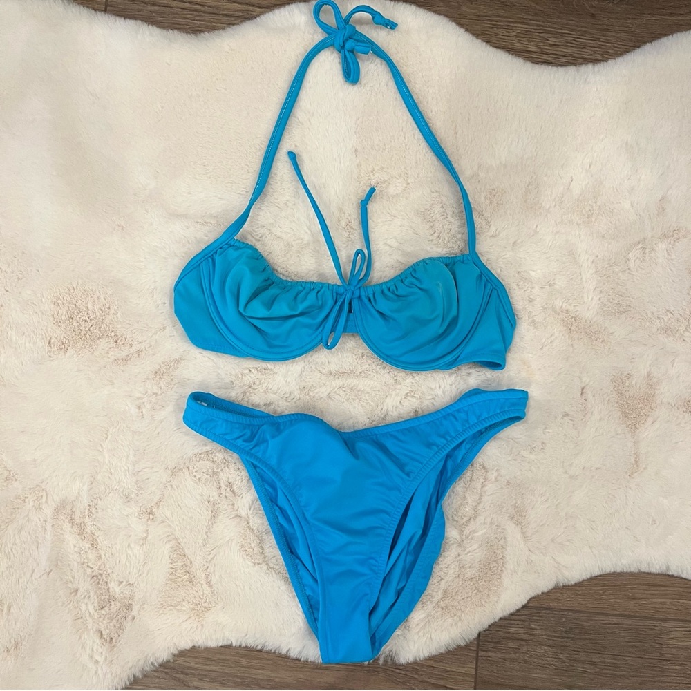 Vintage Blue VENUS Halter Bikini